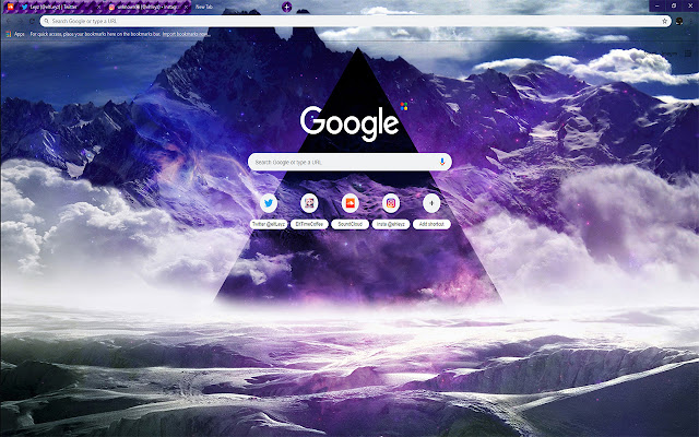 BLUE TRIANGLE IN THE CLEAR SKY {} LEAFYISHERE  from Chrome web store to be run with OffiDocs Chromium online